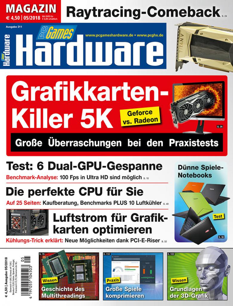 [27/03/2018] Magazin-Titel PC Games Hardware #211 05/2018