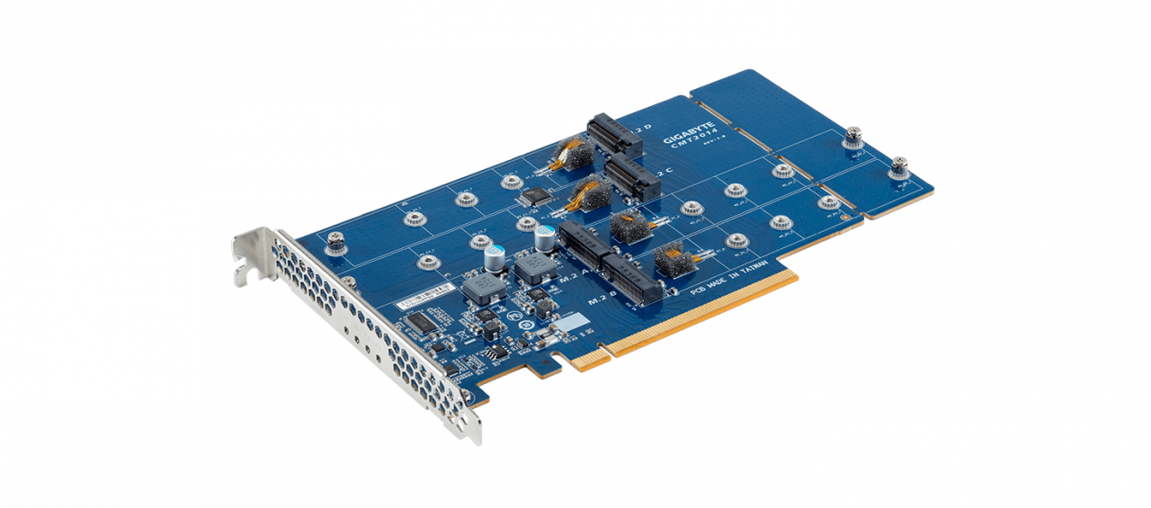 [16/03/2018] Gigabyte CMT2014: Adapterkarte für vier M.2-SSDs mit Temperatursensoren (2)