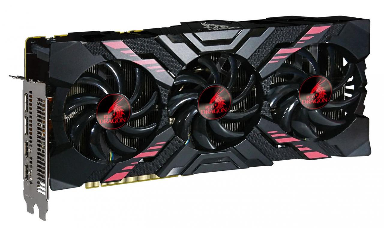 [22/03/2018] Powercolor Radeon RX Vega 56 Red Dragon: Kurzes, aber hohes PCB mit überstehendem Kühler (1)