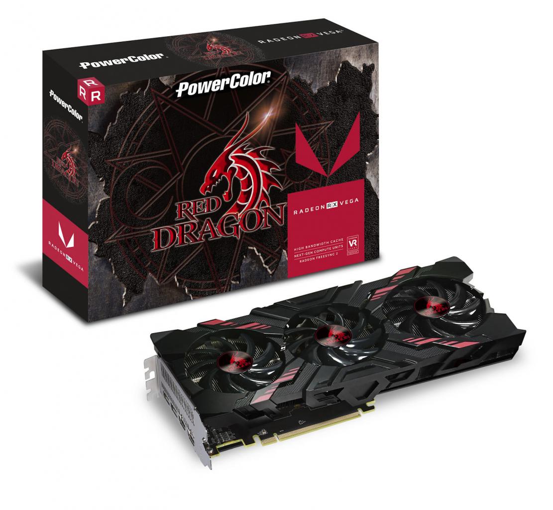 [22/03/2018] Powercolor Radeon RX Vega 56 Red Dragon: Kurzes, aber hohes PCB mit überstehendem Kühler (2)