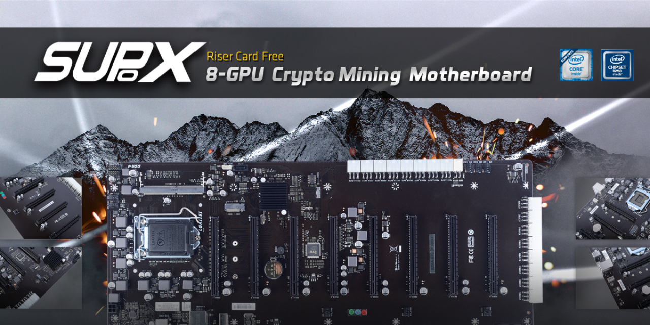 [07/03/2018] Supox B250A-BTC D+: Biostar zeigt ebenfalls 485 mm langes Mining-Mainboard (3)