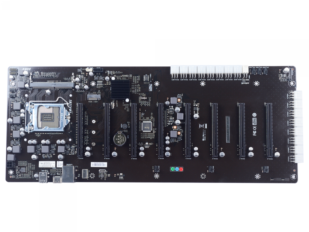 [07/03/2018] Supox B250A-BTC D+: Biostar zeigt ebenfalls 485 mm langes Mining-Mainboard (4)