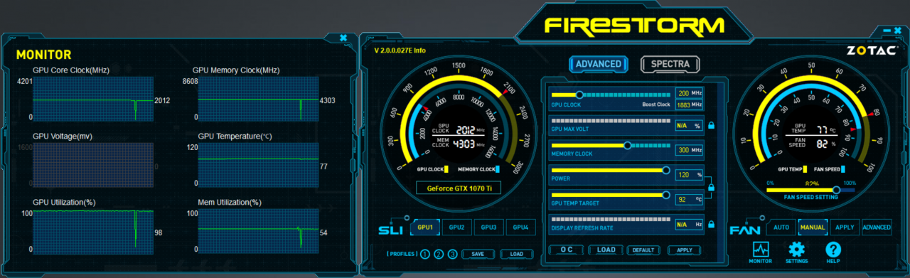 [27/03/2018] Zotac Firestorm: Mittels Übertaktung können einge Frames mehr erreicht werden.