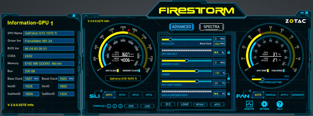 [27/03/2018] Zotac Firestorm: Grafikkarten-Übertaktung und -Diagnose