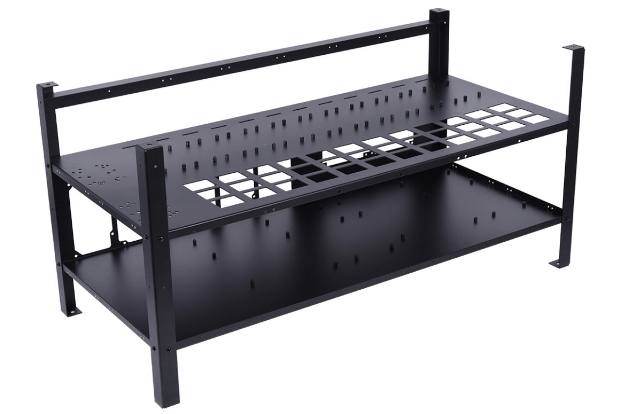 [06/04/2018] Alphacool Mining Rig 12: Offenes Gehäuse für zwei Mining-Systeme mit 12 GPUs (1)