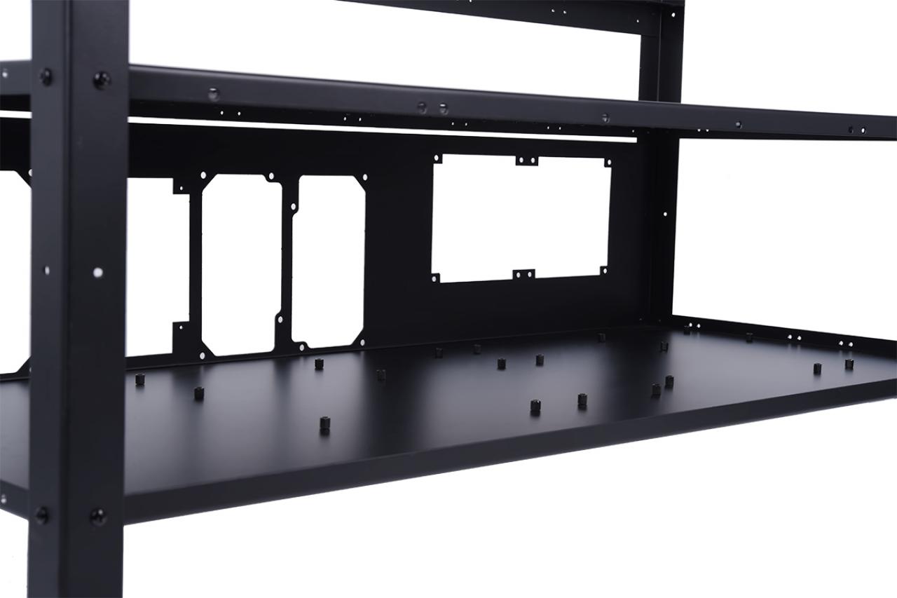 [06/04/2018] Alphacool Mining Rig 12: Offenes Gehäuse für zwei Mining-Systeme mit 12 GPUs (4)