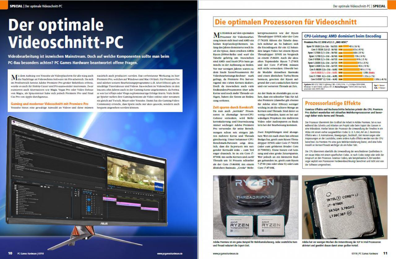 [29/05/2018] Special – Der optimale Videoschnitt-PC