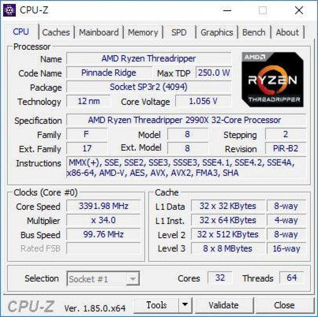 [20/06/2018] AMD Ryzen Threadripper 2990X: 32-Kerner angeblich mit 3,0 bis 4,2 GHz Takt (1)