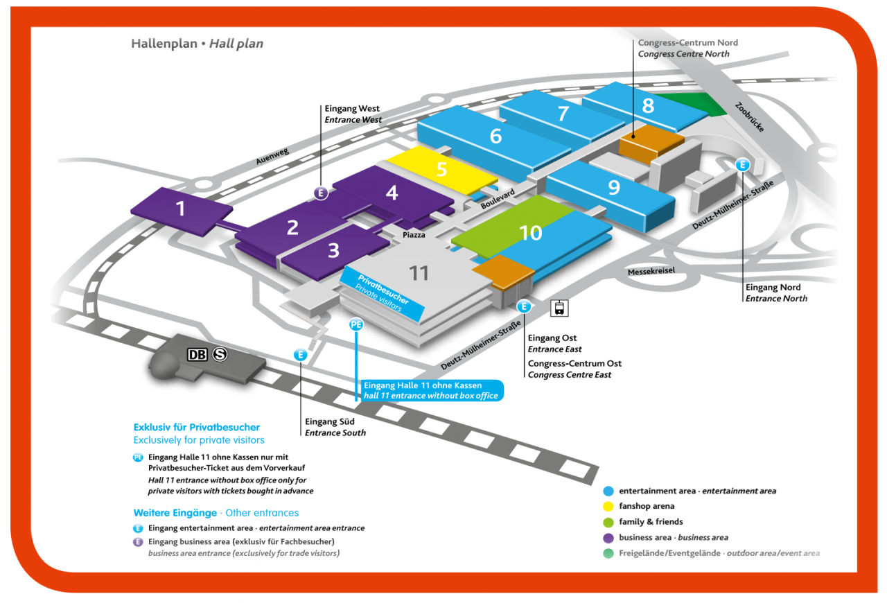 [20/06/2018] Gamescom: Hallenplan