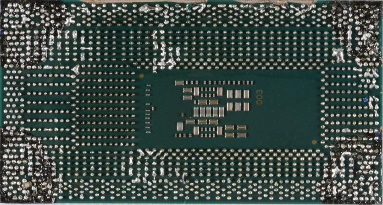 [14/06/2018] Intel Cannon Lake: Erste Bilder vom kleinen Zweikern-Die (Package-Rückseite)