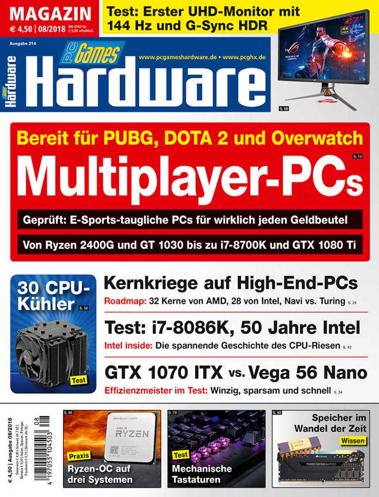 [28/06/2018] PCGH 08/2018 (#214): Cover Magain