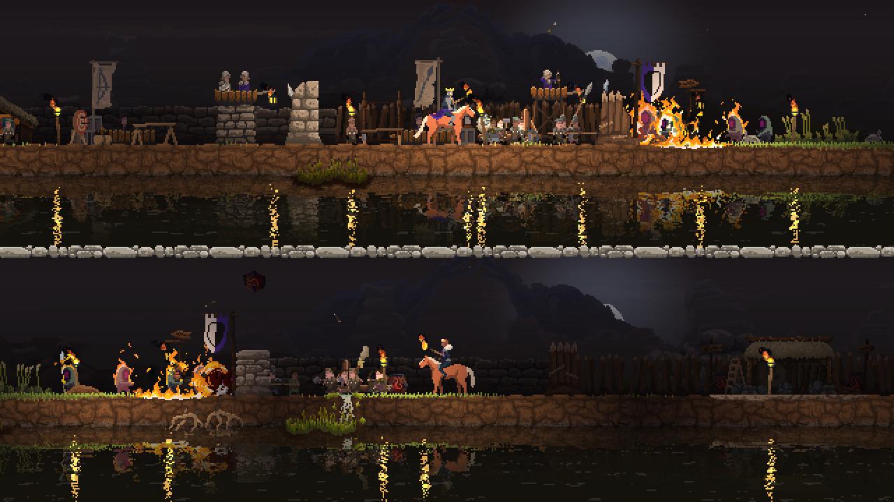 [15/06/2018] Kingdom Two Crowns, Noio und CoatsinkAls Monarch im Kingdom-Universum kann man nun in einem Kampagnenmodus ein Königreich aus dem Boden stampfen und vor der Gefahr der Gier beschützen. Dank eines Drop-In-Drop-Out-Coop-Modus – lokal oder online – kann ein Freund beim Mikrostrategie-Erlebnis mitmachen und kann neue Technologie-Verbesserungen und neue Einheitentypen erforschen.