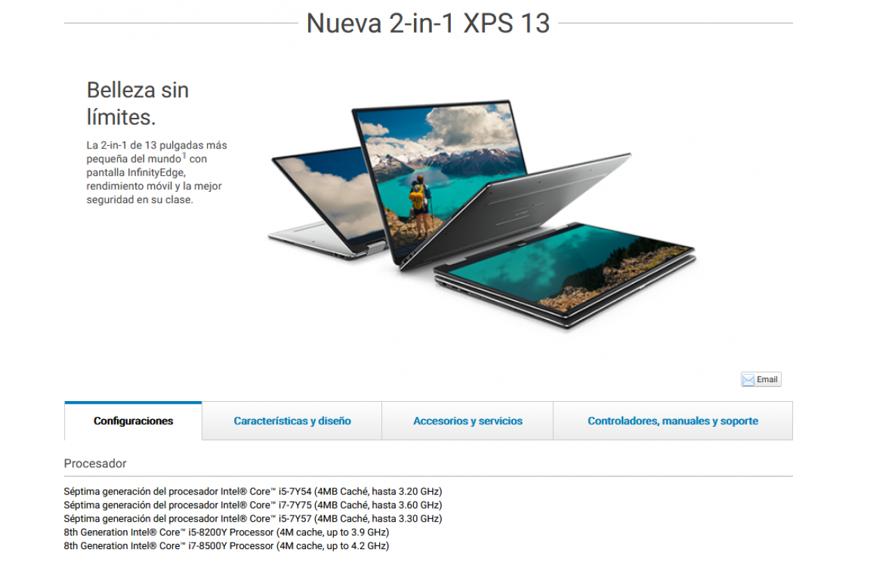 [18/07/2018] Intel Amber Lake-Y: Dell listet XPS 13 2-in-1 mit neuen Zweikernern