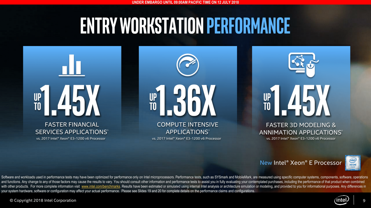 [12/07/2018] Intel Xeon-E: Workstation-CPUs mit sechs Kernen (9)