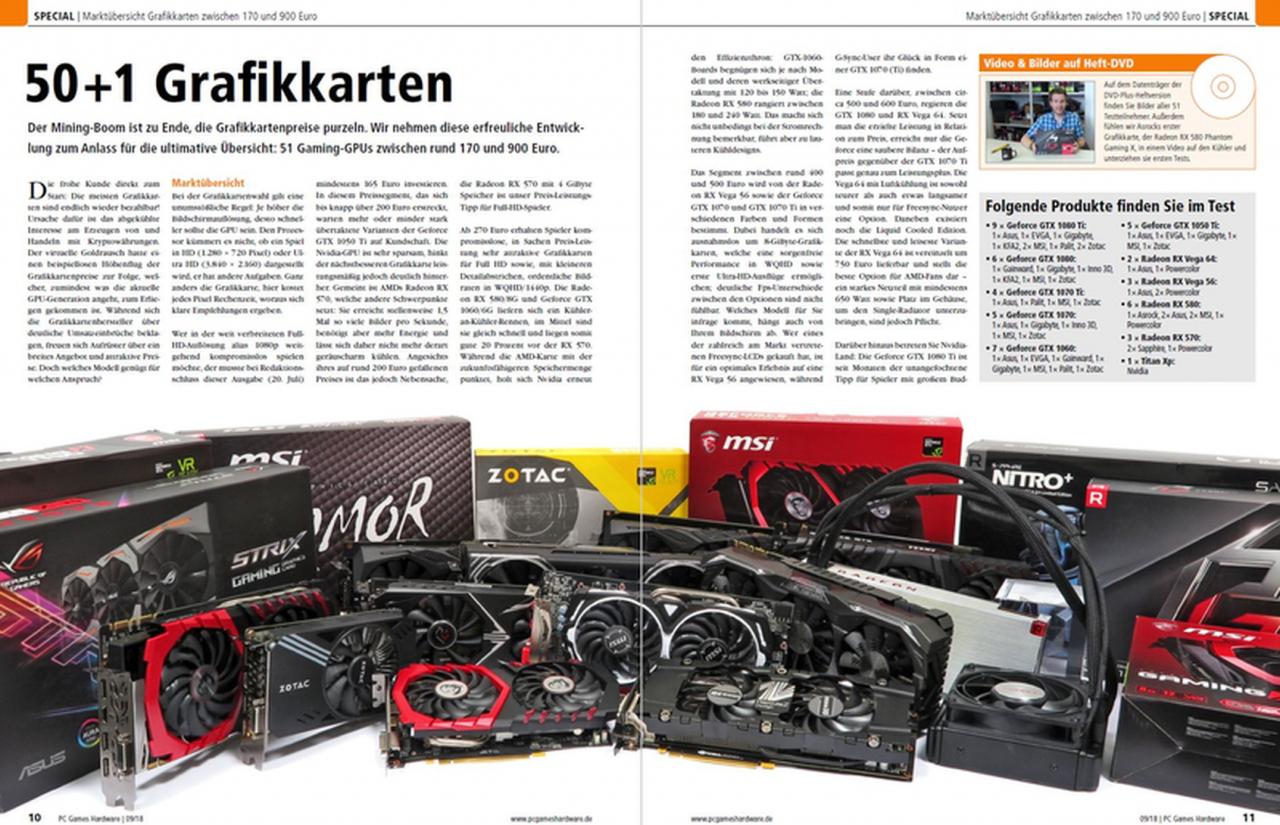 [26/07/2018] PCGH 09/2018 (#215): 51 Grafikkarten im Test