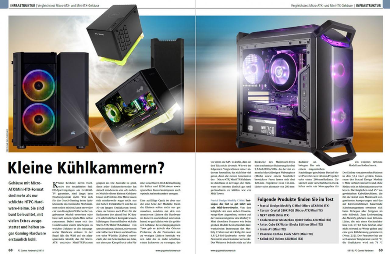 [26/07/2018] PCGH 09/2018 (#215): Mini-Gehäuse im Test