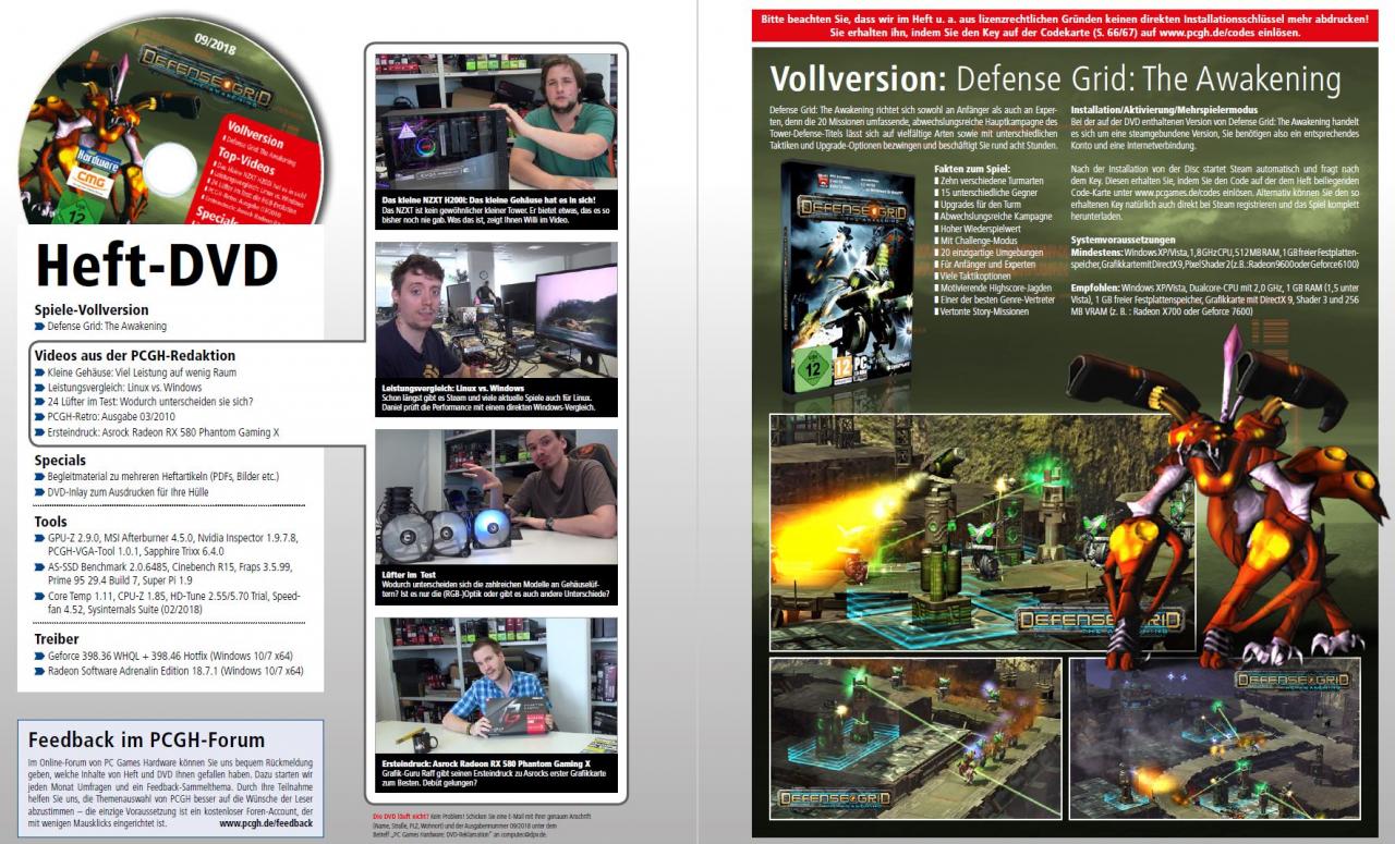 [26/07/2018] PCGH 09/2018 (#215): DVD-Inhalt
