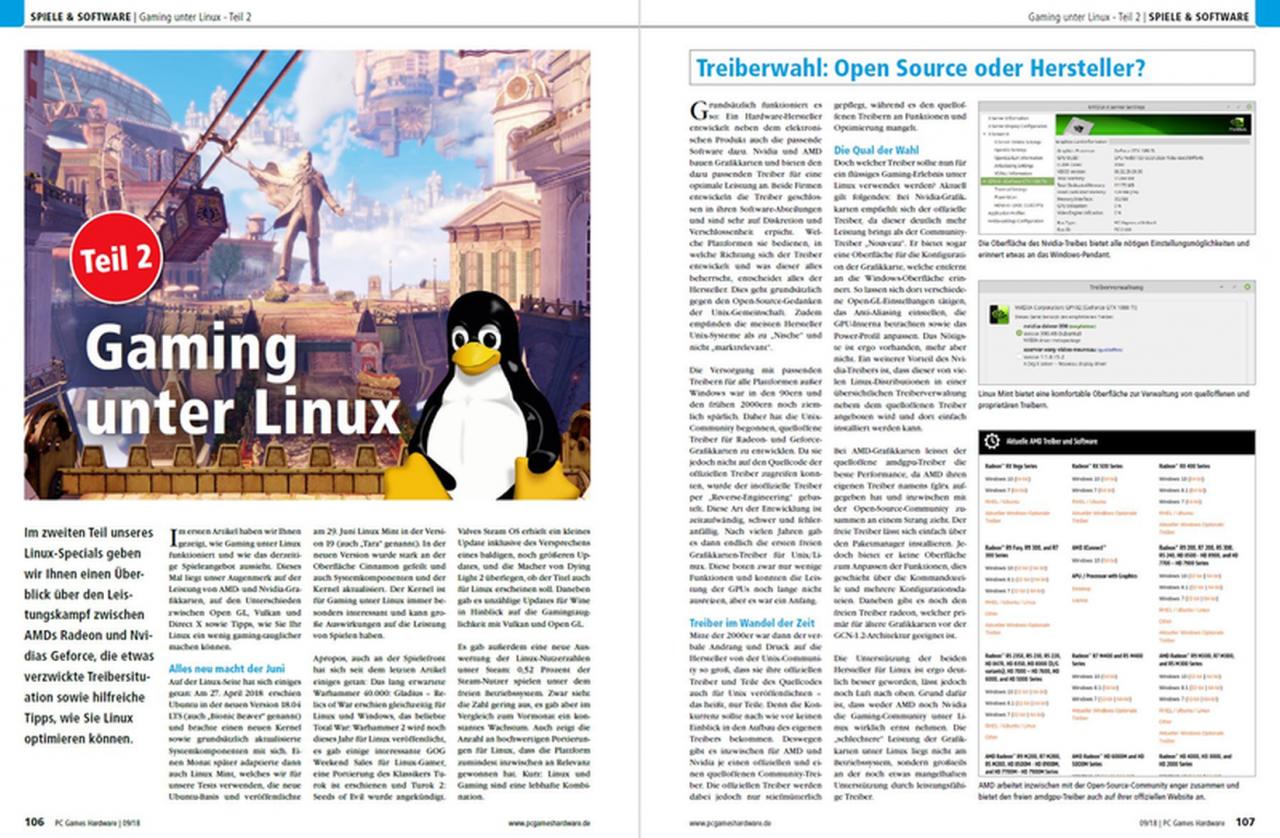 [26/07/2018] PCGH 09/2018 (#215): Gaming unter Linux