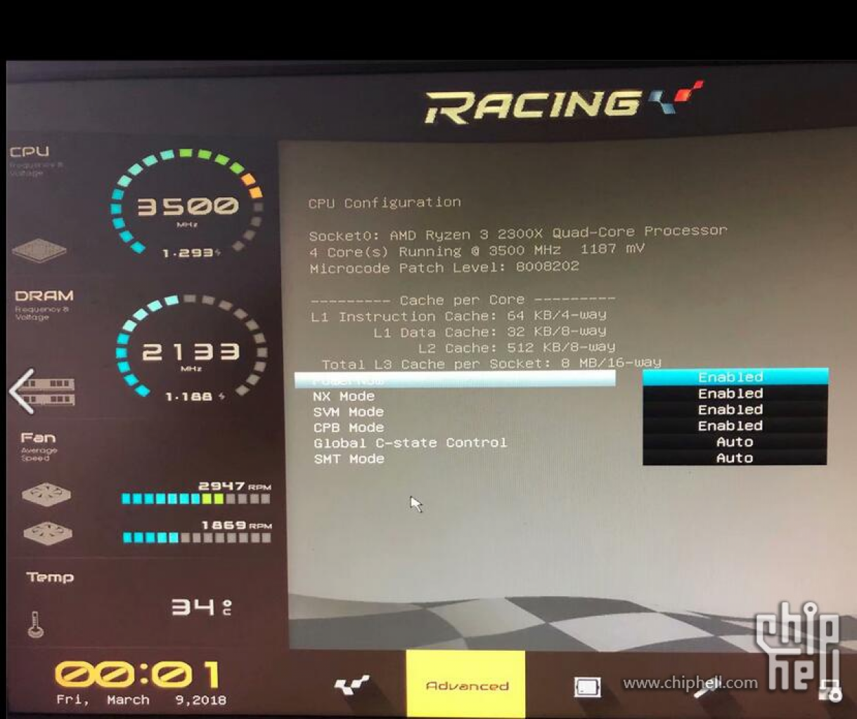 [02/07/2018] Ryzen 3 2300X: Erstmals abgelichtet, Cinebench mit knapp 4,3 GHz (2)