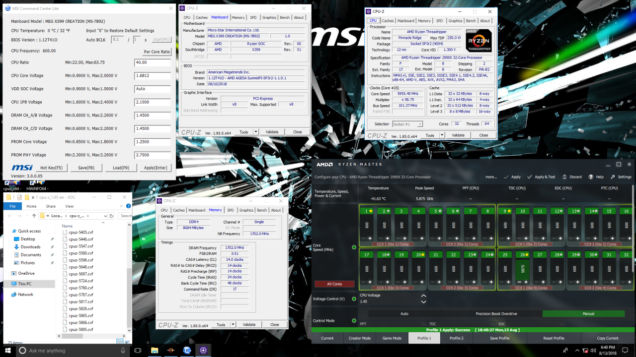 [15/08/2018] AMD Threadripper 2990WX auf 5,4 GHz All-Core und 5,94 GHz Single-Core überaktet (3)