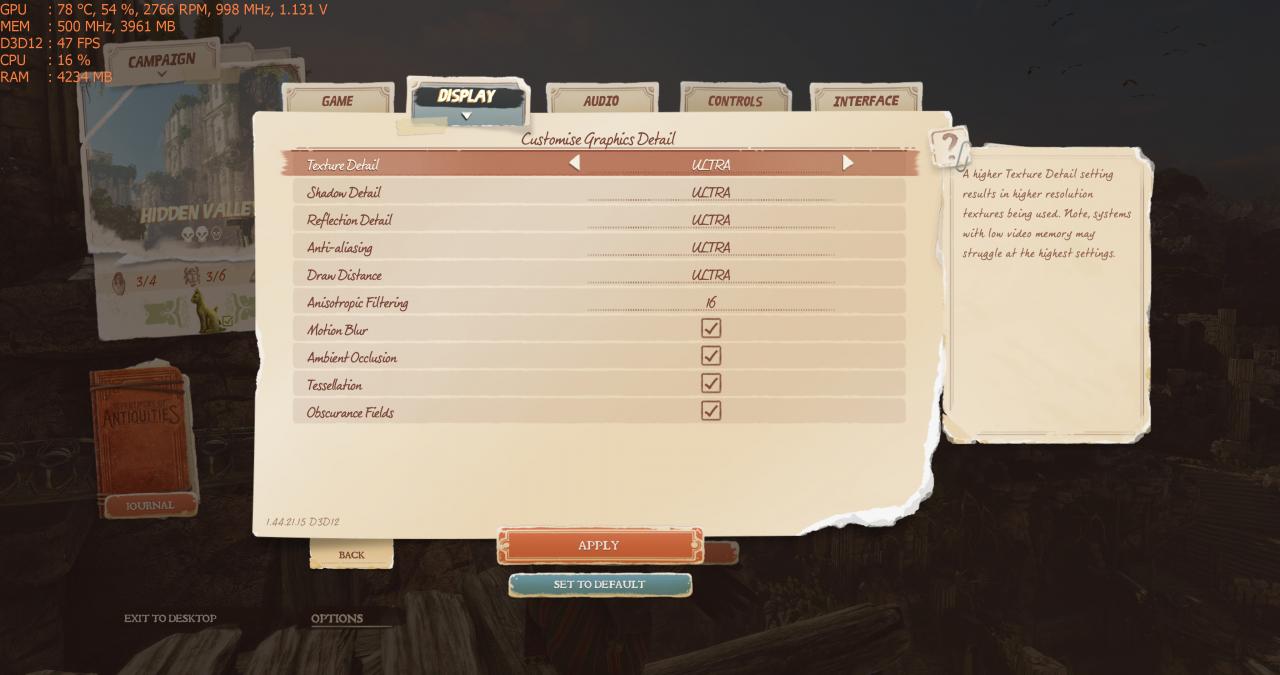 Strange Brigade Grafikeinstellungen