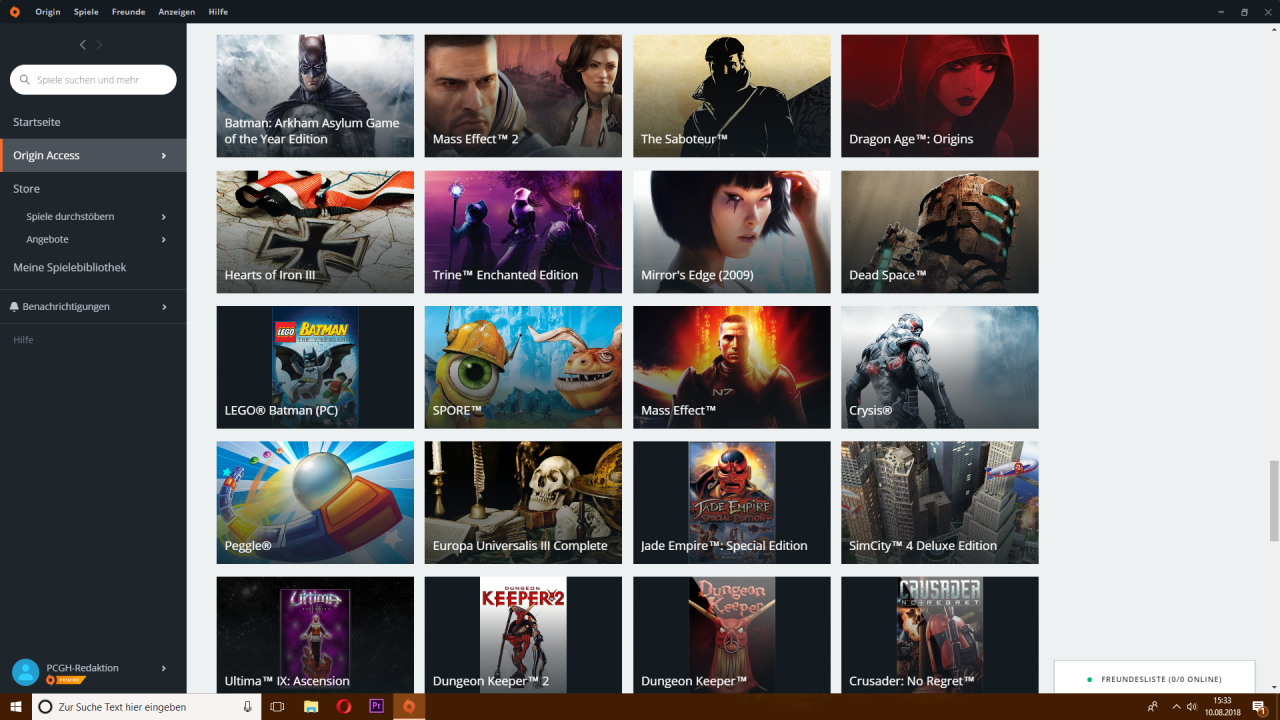 [10/08/2018] Mass Effect, Crysis und Batman - alles im Vault vorhanden