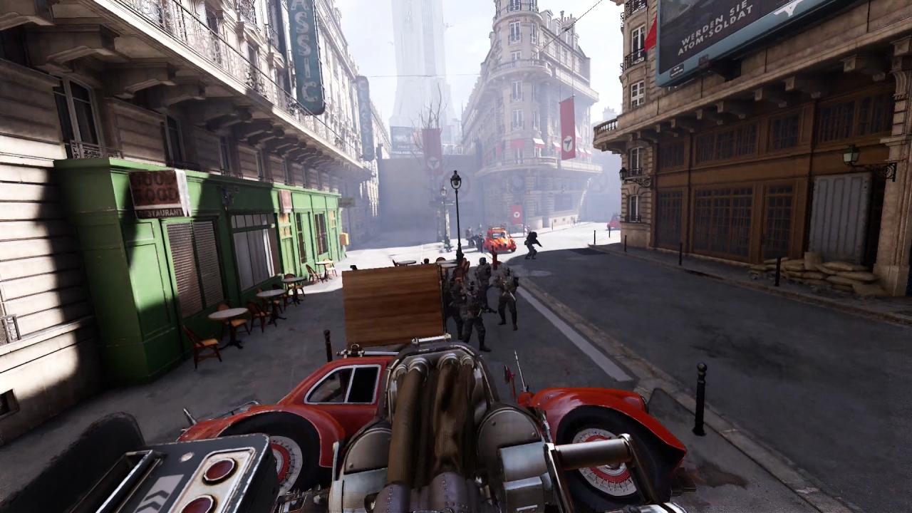 [22/08/2018] Wolfenstein Cyberpilot: Fahrzeuge können auf Gegnergruppen geschleudert werden...