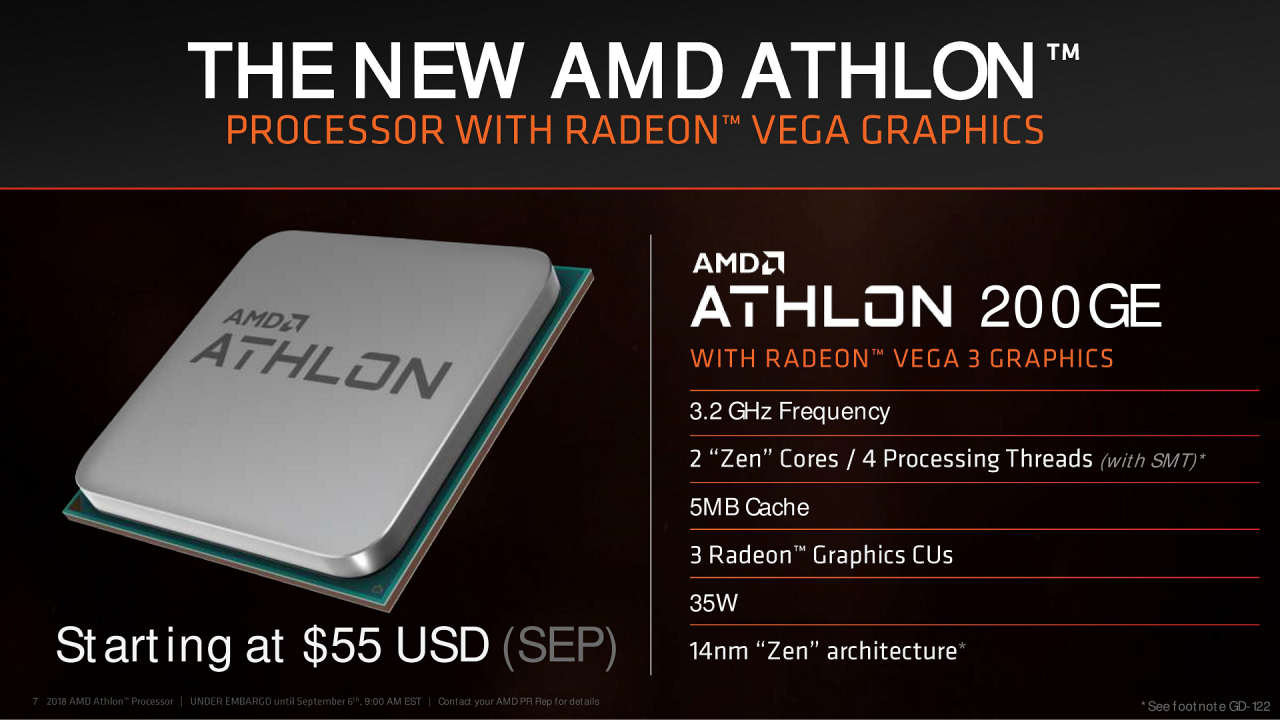 [06/09/2018] Athlon 200GE offiziell von AMD vorgestellt (1)