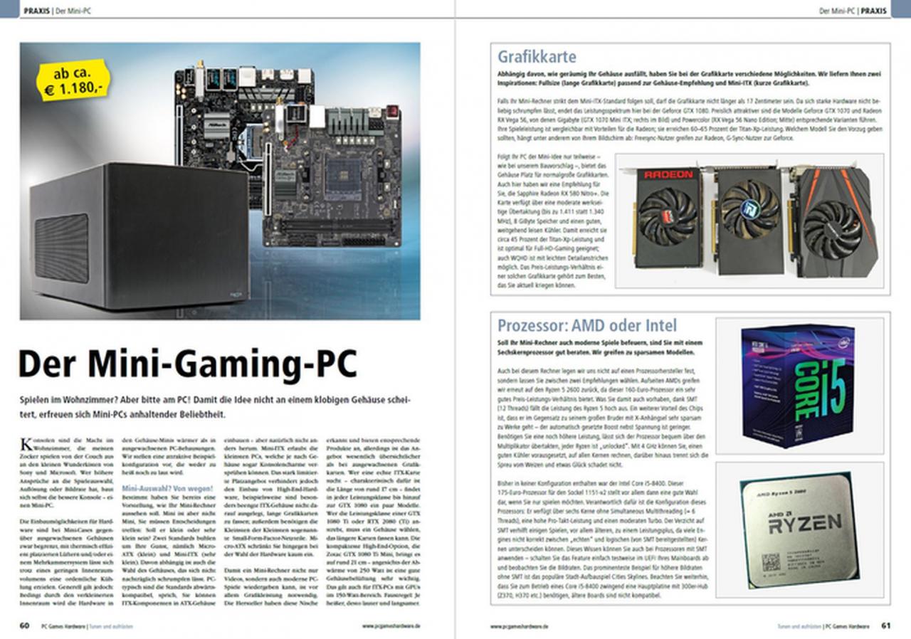 [25/09/2018] PCGH-Sonderheft 03/2018: Bauvorschlag Mini-Gaming-PC