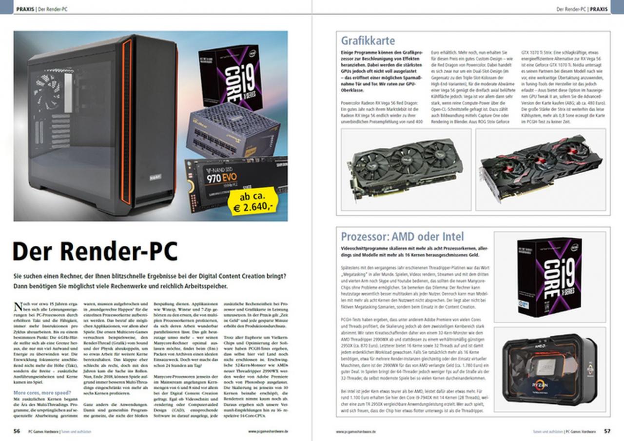 [25/09/2018] PCGH-Sonderheft 03/2018: Bauvorschlag Render-PC