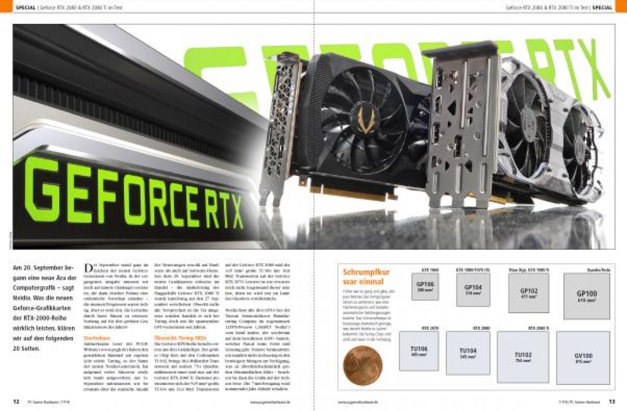 [28/09/2018] PCGH 11/2018 (#217): Geforce RTX Special auf 20 Seiten