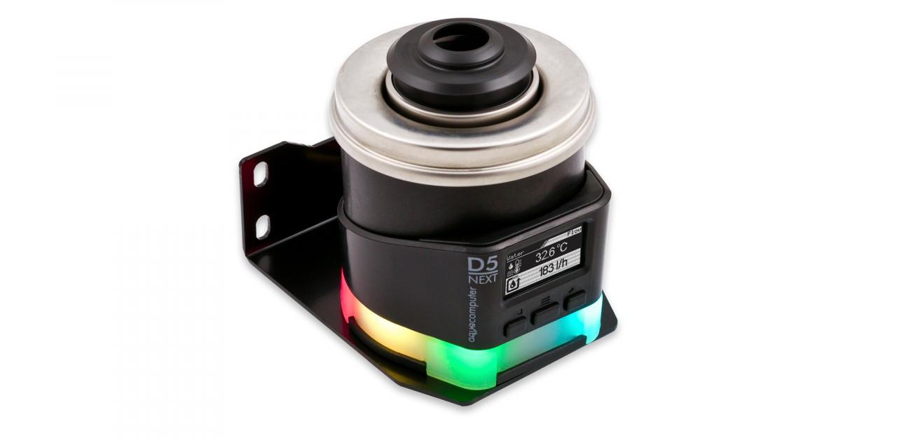 [08/10/2018] Aqua Computer D5 Next: Wakü-Pumpe mit intelligenter Elektronik, RGB-LEDs und OLED-Display (12)