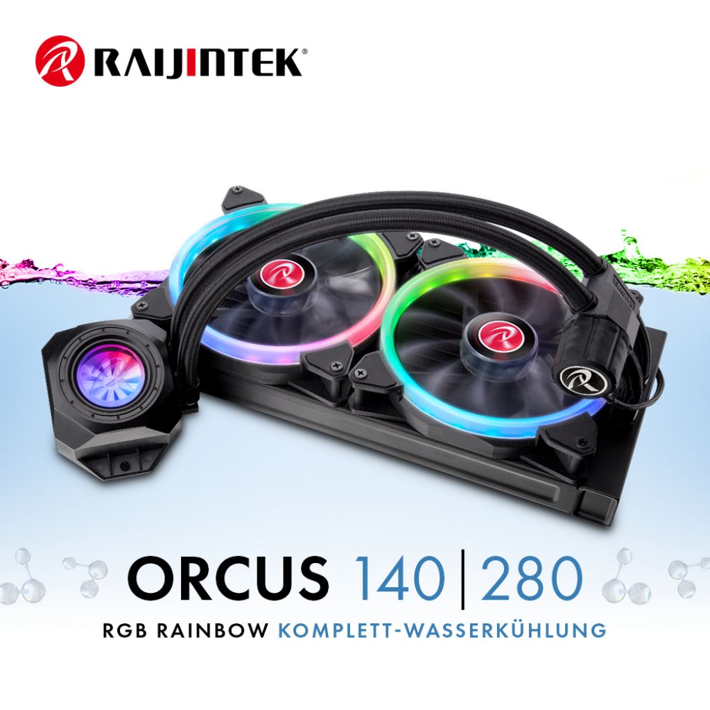 [18/10/2018] Raijintek Orcus RGB Rainbow Komplett-Wasserkühlung (2)