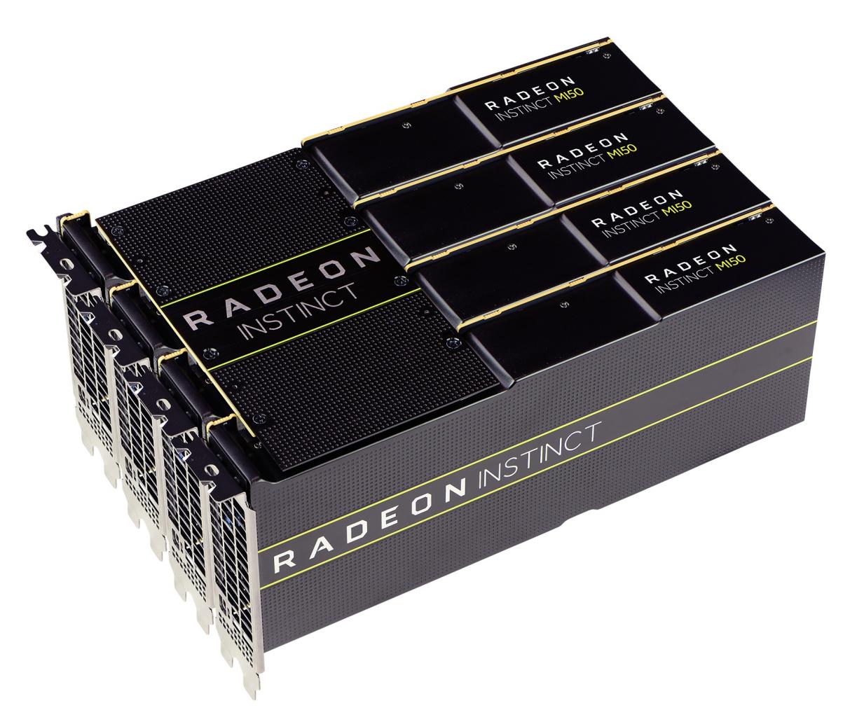 [08/11/2018] Vier Radeon Instinct MI60 im Infinity-Fabric-Verbund mit neuer Multi-GPU-Brücke
