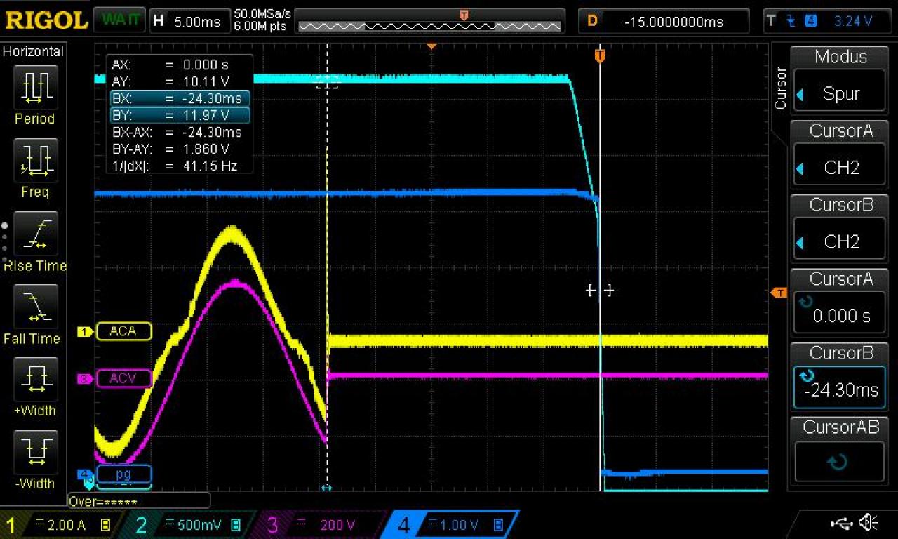 [21/11/2018] Be Quiet Pure Power 11 CM 500W im Test: (9) Hold Up Time
