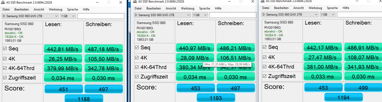 [27/11/2018] Samsung SSD 860 QVO im Kurztest: Günstige SATA-SSD mit QLC-Flash (4)