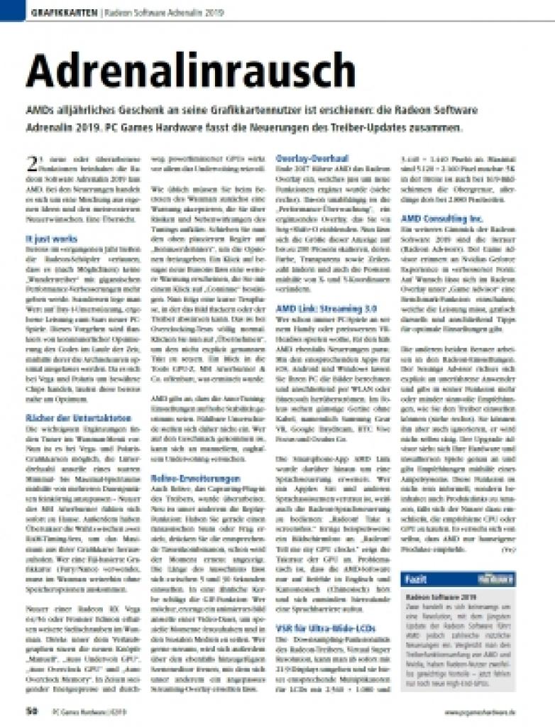 [17/12/2018] PC Games Hardware Ausgabe #220 02/2019 (6) AMDs Adrenalin-Update