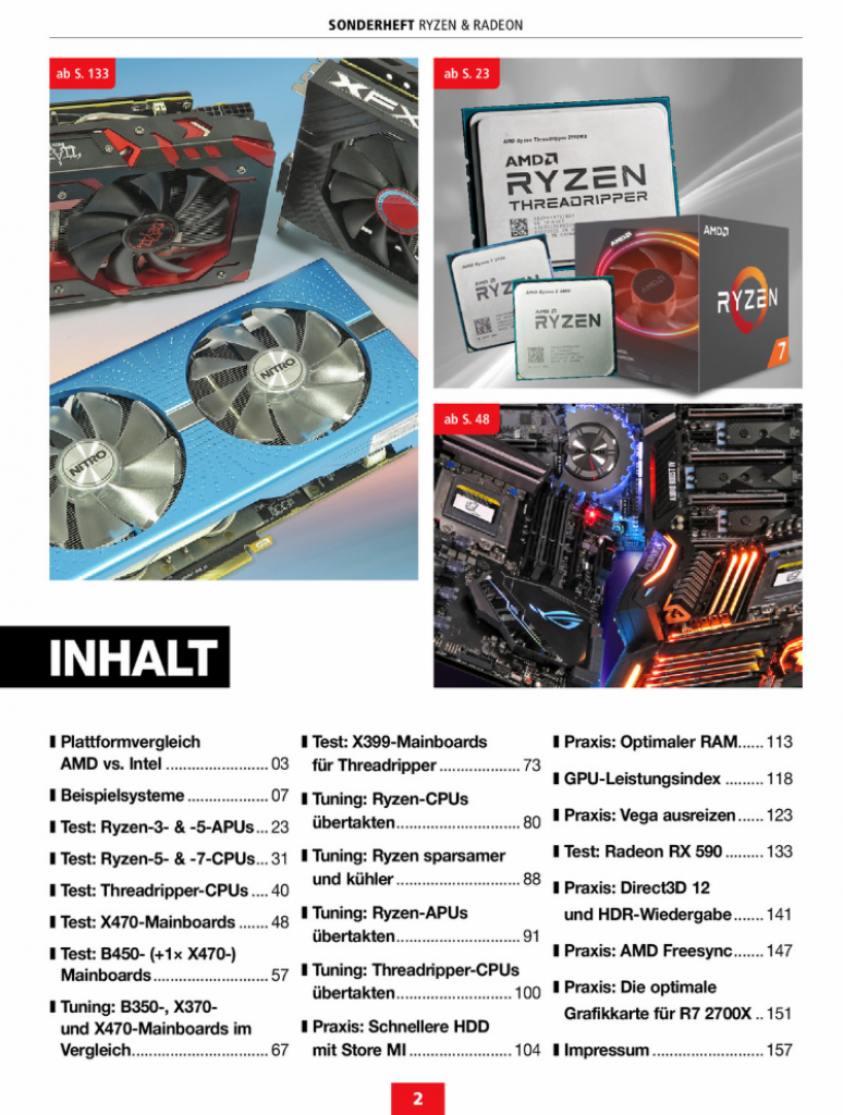 [13/12/2018] Das digitale Ryzen- und Radeon-Sonderheft:&nbsp;Inhalt