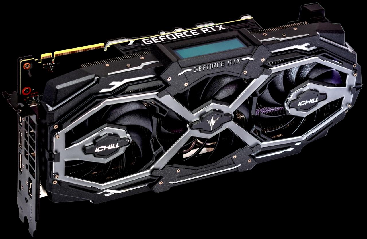 [13/12/2018] Inno3D Geforce RTX 2080/2070 iChill X3 Jekyll: OLED-Display und Wechsellüfter (13)