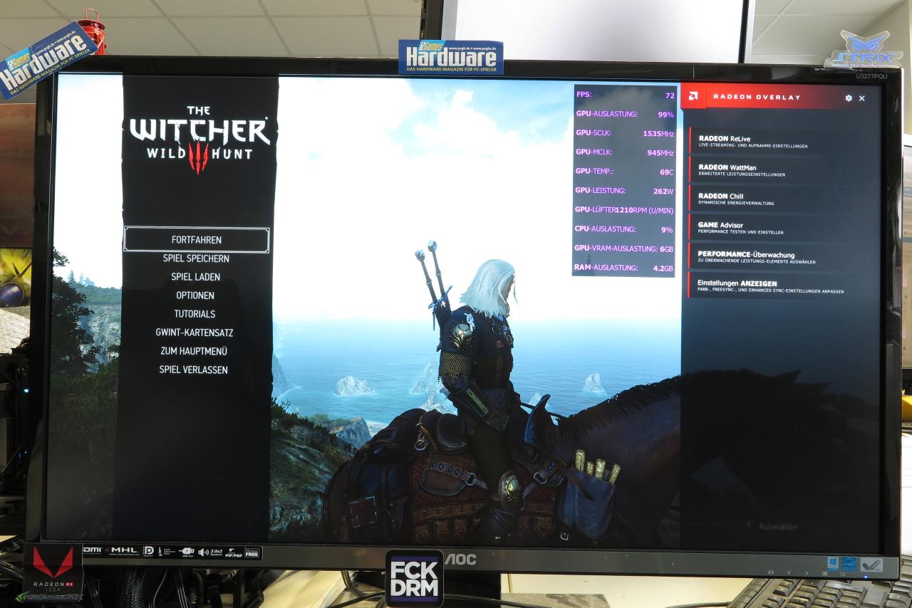 [12/12/2018] Radeon Overlay und Performance Metrics (2.560 × 1.440, 200 Prozent Größe, Farbe Magenta)