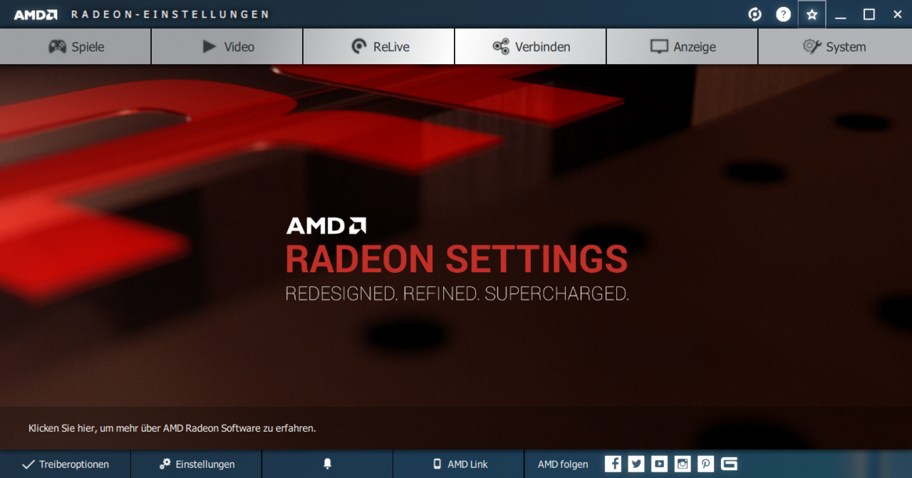 [12/12/2018] Radeon Software Adrenalin 2019 – Hauptfenster