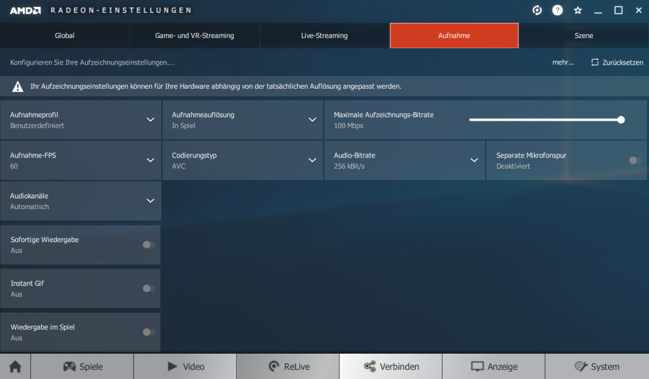 [12/12/2018] Radeon Software Adrenalin 2019 – Relive Aufnahme