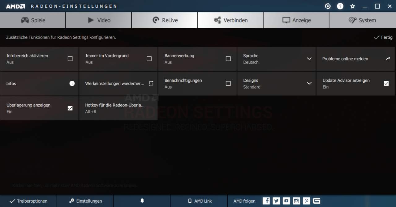 [12/12/2018] Radeon Software Adrenalin 2019 – Einstellungen