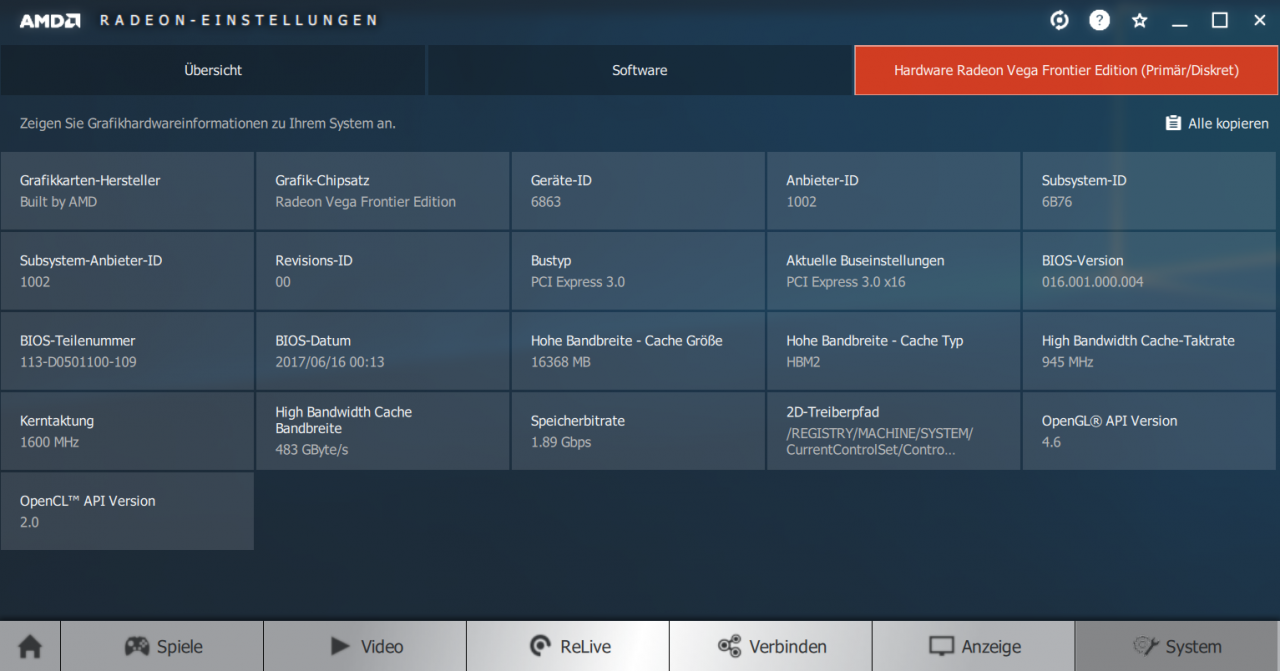 [12/12/2018] Radeon Software Adrenalin 2019 – System - Hardware