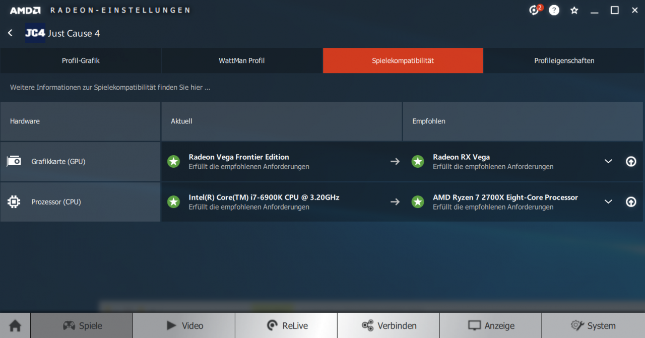 [12/12/2018] Radeon Software Adrenalin 2019 – Wattman – Upgrade Advisor Game Compatbility