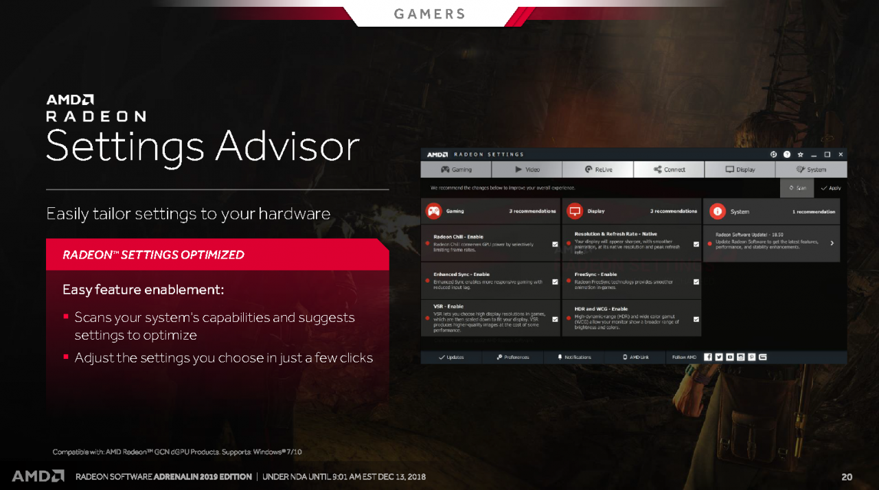 [13/12/2018] Radeon Software Adrenalin Edition 2019 Press entation 20
