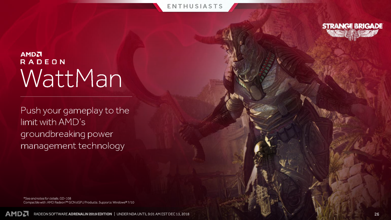 [13/12/2018] Radeon Software Adrenalin Edition 2019 Press entation 26