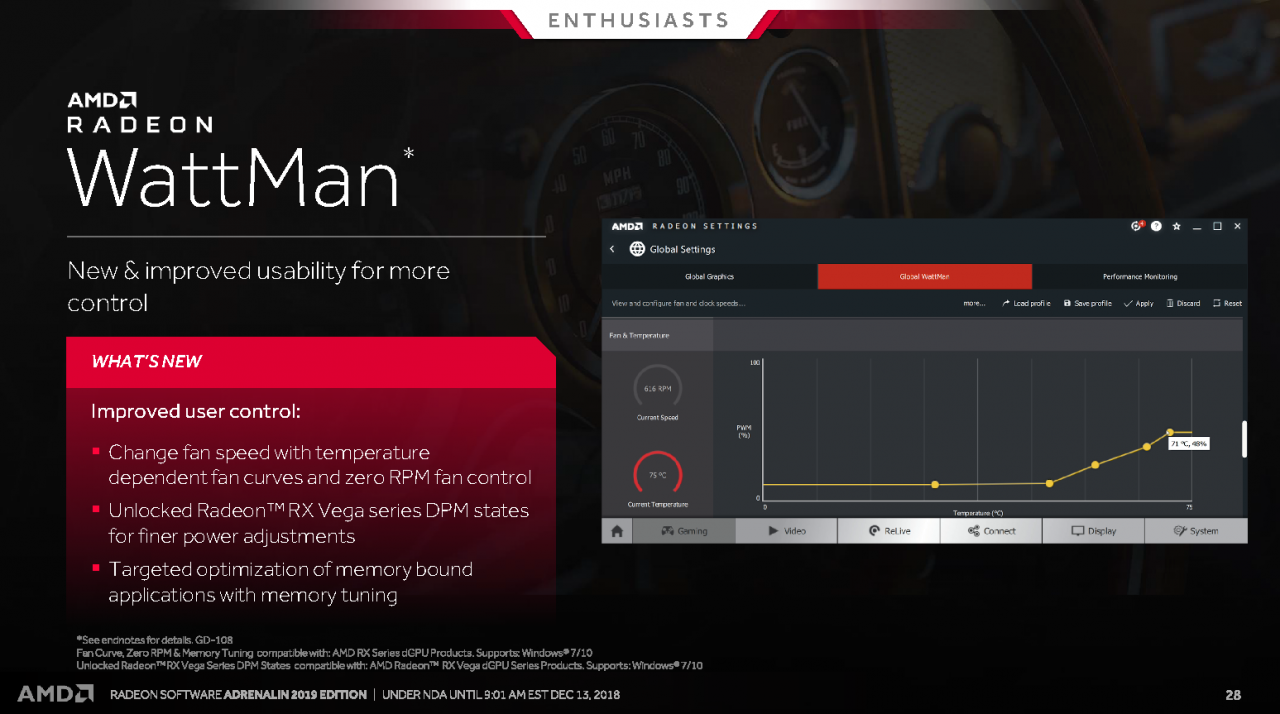 [13/12/2018] Radeon Software Adrenalin Edition 2019 Press entation 28
