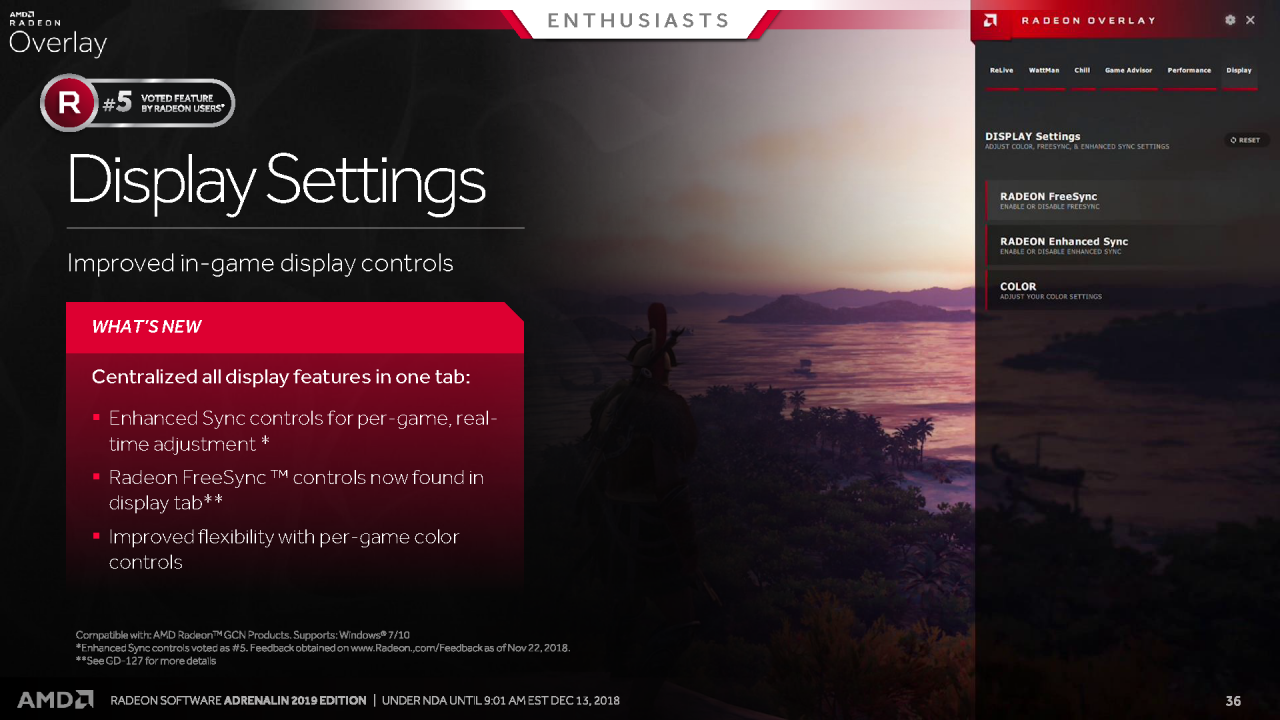 [13/12/2018] Radeon Software Adrenalin Edition 2019 Press entation 36