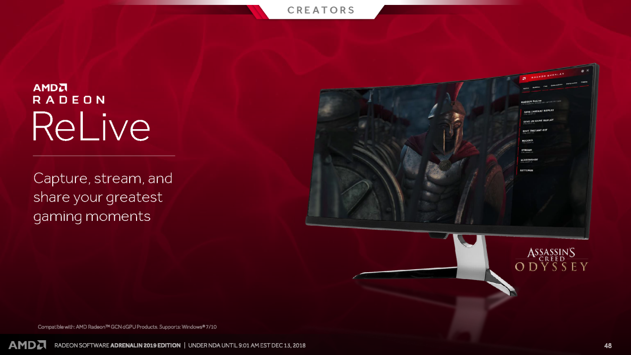 [13/12/2018] Radeon Software Adrenalin Edition 2019 Press entation 48